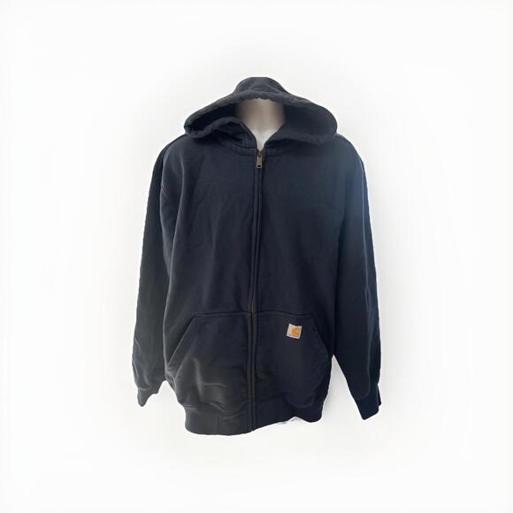 Carhartt Rain Defender Heavyweight Hoodie Sun Dyed Faded Navy Blue Gray XL Tall - Picture 1 of 8